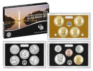 2015 United States Silver Proof 14 Coin Complete Set