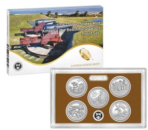 2016 United States Clad Proof 5 Coin National Park Quarter Set