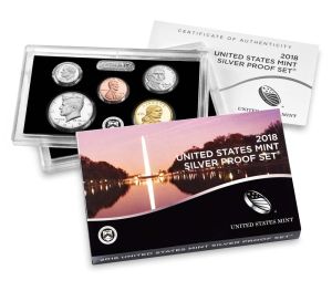 2018 United States Silver Proof 10 Coin Complete Set