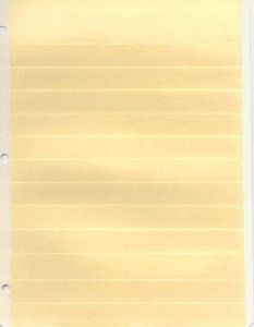 pack of 10 Manila 8 1/2" x 11" Stamp Stock Pages with 12 pocket 