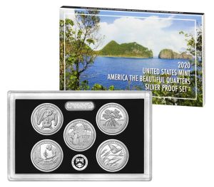 2020 United States Silver Proof 5 Coin National Park Quarter Set 