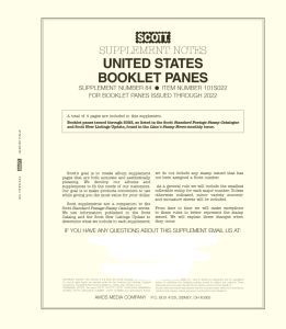 2022 Scott U.S. Booklet Panes Supplement #84 - 101S022
