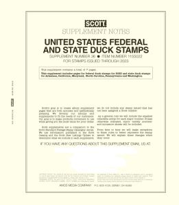 2022 Scott U.S. Federal & State Duck Hunting Stamps Supplement #36 - 115S022