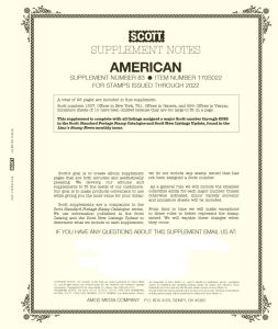 2022 Scott American Stamp Supplement #83 - 170S022