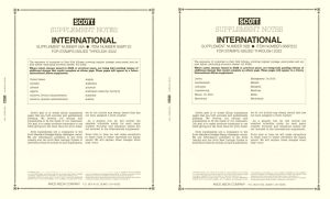 Scott International Stamp Supplement #58 A & B for 2022 Stamps
