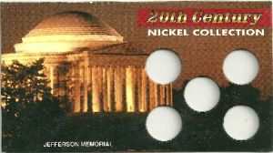 20th Century Nickel Collection Card & Sleeve