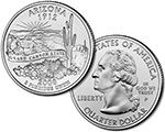 Arizona State Quarter 2008 Philadelphia Mint
