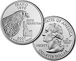 Idaho State Quarter 2007 Philadelphia Mint