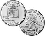 New Mexico State Quarter 2008 Philadelphia Mint