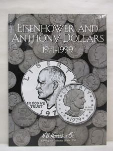 Harris Coin Folder #2699 Eisenhower & Anthony Dollars 1971-1981 & 1999