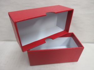 Single Row 2x2 Red Storage Box - 4.5" Long