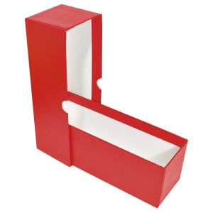 2 7/8" x 3" x 8 1/2" Single Row Box for Certified (Slab) Holders - Red