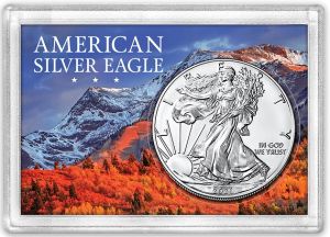Harris 2x3 Frosty Edge American Silver Eagle Holder Snow-capped Mountain