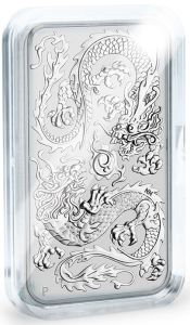 pack of 10 Lighthouse Ultra Perfect Fit Capsules for 1 oz. Silver Dragon Bar (47.6 x 27.6 mm) #368473