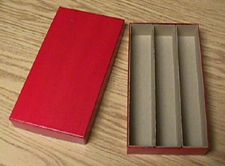 10" Triple Row Cardboard Box for 1 1/2" x 1 1/2" Coin Holders