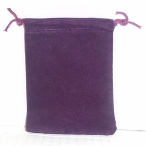 Velour Drawstring Certified Coin Pouches - Burgandy