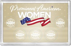 Harris 3x5 Frosty Edge Prominent American Women 5 Hole Quarter Holder