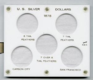 Capital 428A Morgan U.S. Silver Dollar 1878 Varieties 