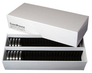Double Row Coin Capsule Storage Box for 50 Extra Large Round Holders 