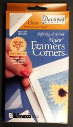 1/2" (1.3cm) Archival Polyester Mounting Corners Self Adhesive Clear 240 pcs #L533-0020