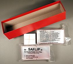 Box of 100 ET Kointain SAFLIP Non Vinyl 2x2 Coin Flips with inserts & storage box