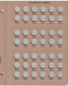 Dansco Update Page 7125-5 for Roosevelt Dimes Dated 2026 D - 2047 P