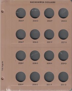 Dansco Update Page 7183-4 for Sacagawea Dollars Dated 2024 P - 2031 D
