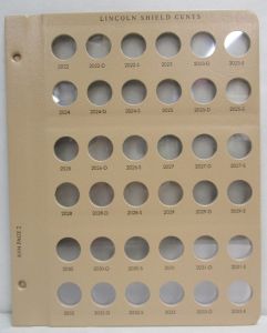 Dansco Update Page 8104-2 for Lincoln Shield Cents with Proofs Dated 2022-2033 S