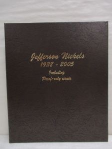 Dansco Coin Album #8113 Jefferson Nickels with Proofs 1938-2005-S (P, D & S Mints)
