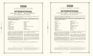 2017 Scott International Stamp Supplement # 52 A & B for 2016 Stamps