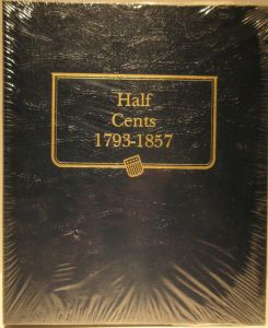 Half Cents 1793-1857  2 page Whitman Classic Album #9109