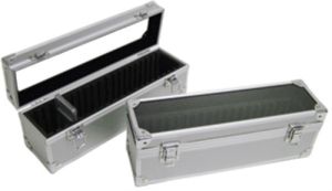 Universal Aluminum 20-Slab Storage Box with Clear Lid
