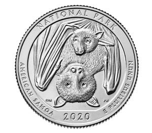 2020 P American Samoa (Bats) National Park Quarter