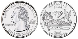 Arkansas State Quarter 2003 Philadelphia Mint