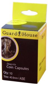 pack of 10 pcs. American Silver Eagle 40.6mm Direct-Fit Guardhouse Coin Capsules #781629