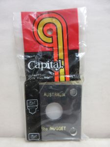 CLOSE OUT Capital #144 2x2 Australia Gold 1/10 Nugget Coin Holder BLACK