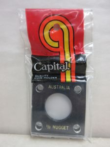 CLOSE OUT Capital #144 2x2 Australia Gold 1/2 Nugget Coin Holder BLACK