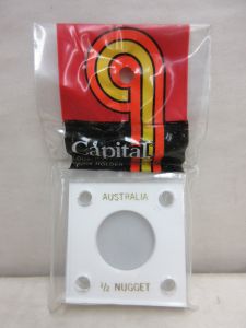 CLOSE OUT Capital #144 2x2 Australia Gold 1/2 Nugget Coin Holder WHITE