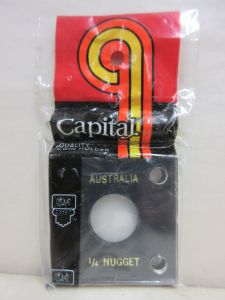 CLOSE OUT Capital #144 2x2 Australia Gold 1/4 Nugget Coin Holder BLACK