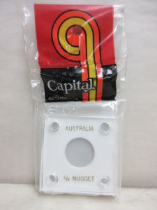 CLOSE OUT Capital #144 2x2 Australia Gold 1/4 Nugget Coin Holder WHITE