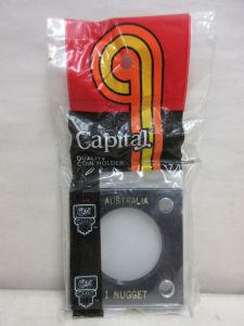 CLOSE OUT Capital #144 2x2 Australia Gold 1 Nugget Coin Holder BLACK
