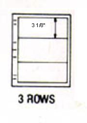 pack of 10 Hagner Style Stock Sheets 2 sided 3 rows