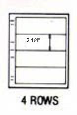 pack of 10 Hagner Style Stock Sheets 2 sided 4 rows
