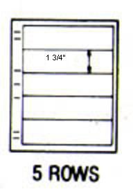 pack of 10 Hagner Style Stock Sheets 2 sided 5 rows