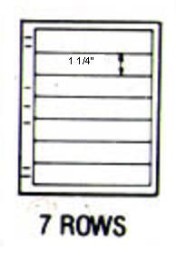 pack of 10 Hagner Style Stock Sheets 1 sided 7 rows