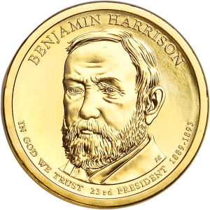2012 D Benjamin Harrison Presidential Dollar