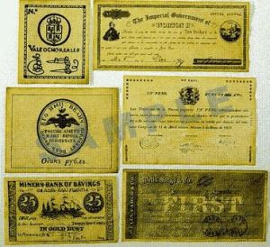 Paper Money Replica California Currency