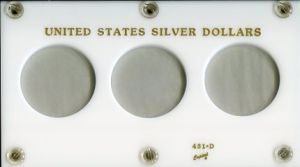 Capital 431D United States Silver Dollars Blank 3 Holes 
