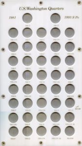 Capital BVD25D U.S. Washington Quarters 1981-1993S