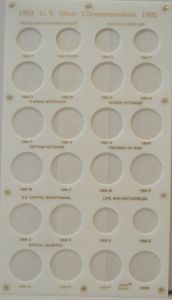 CLOSE OUT Capital BVD50L U.S. Silver Commemoratives 1993-1995 WHITE